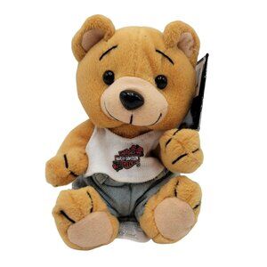 2/$15 Harley Davidson Bear Plush Brown 6" Tank Top Shorts Evo 1998 Hang Tag VTG